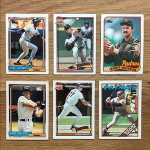 Vintage Padres Baseball Trading Cards Set